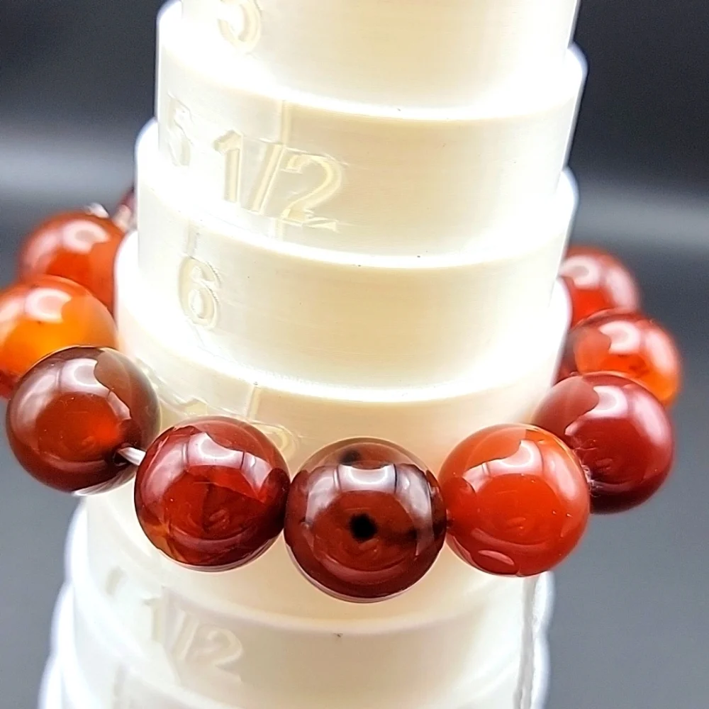 Onyx 18mm Stretch Beaded Round Shape 482 Cts Natural Gemstone Bracelet Size 6.5